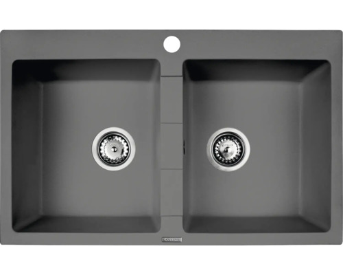 Dřez Pyramis SPARTA 480 šedá 070053401 Dvojitý granitový dřez