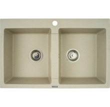 Granitový dřez se dvěma komorami