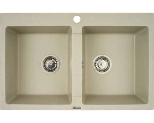 Granitový dřez se dvěma komorami