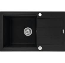 Černý kuchyňský dřez s odkapávací plochou