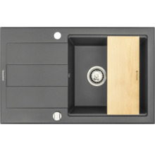 Žulový dřez s odkapávací plochou a prkénkem