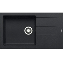 Černý granitový dřez s odtokem