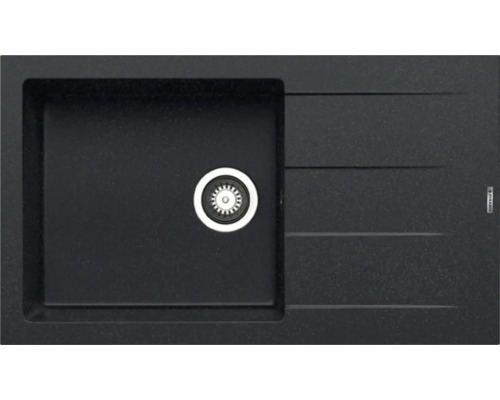 Dřez Pyramis ATHLOS 500 granit černý 070107111 Černý granitový dřez s odtokem
