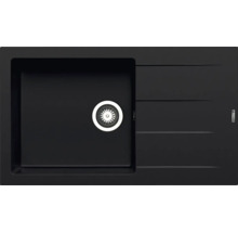 Černý kuchyňský dřez s odkapávací plochou
