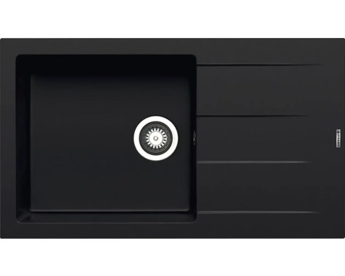 Dřez Pyramis ATHLOS 500 černá 070217801 Černý kuchyňský dřez s odkapávací plochou