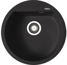 Kulatý granitový kuchyňský dřez s odtokem a logem Pyramis