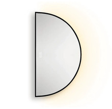 Půlměsícové zrcadlo s osvětlením