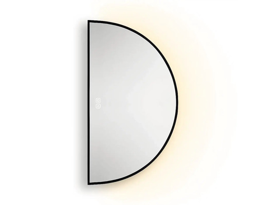 Půlměsícové zrcadlo s osvětlením