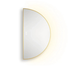 Půlkruhovité zrcadlo s osvětlením