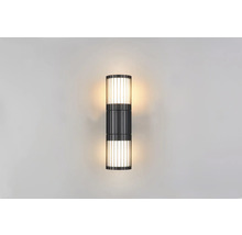 Černé nástěnné svítidlo s vertikálními lamelami pro nepřímé osvětlení