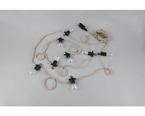 Světelný řetěz TRIO Ember RE R74938602 IP44 10 W 8x 45lm 2700 K 6m Světelný řetěz s žárovkami a textilním kabelem