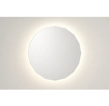 Kulaté zrcadlo s fazetovým okrajem a nepřímým osvětlením