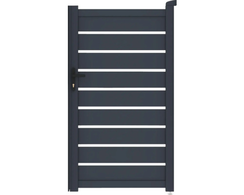 Branka G21 Reno 100x176 cm pravá Hliníková zahradní branka s vodorovnými lamelami