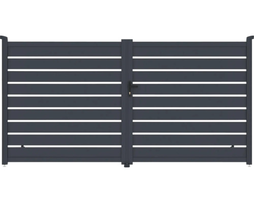 Hliníková zahradní branka s vodorovnými lamelami