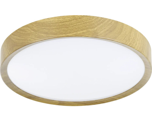 Kulaté stropní svítidlo s dřevěným vzhledem