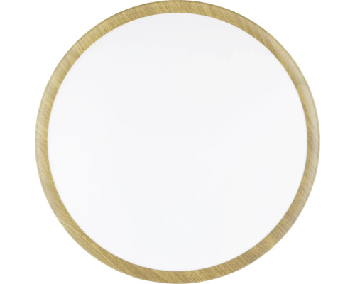 Kulaté LED stropní svítidlo s dřevěným rámem