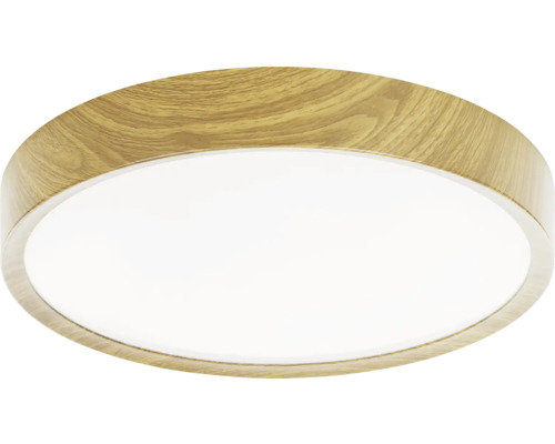 Kulaté stropní svítidlo s dřevěným rámem