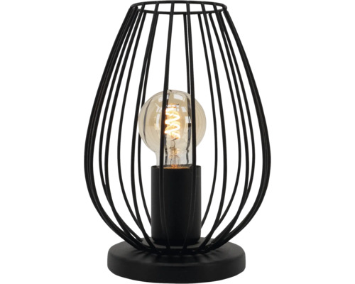 Dekorativní stolní lampa se stínidlem v klecovém provedení a světelným zdrojem