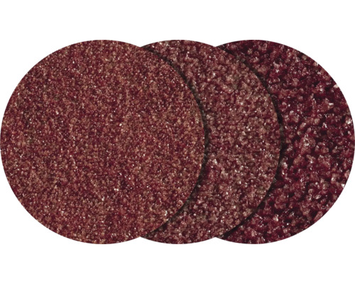 Tři brusné kotouče s různou zrnitostí