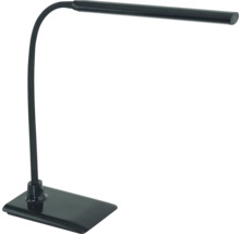 Stolní lampa s flexibilním krkem a obdélníkovou základnou