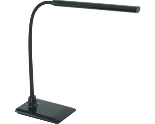 Stolní lampa s flexibilním krkem a obdélníkovou základnou