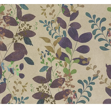 Vliesová tapeta s květinovým vzorem listů a úponků.