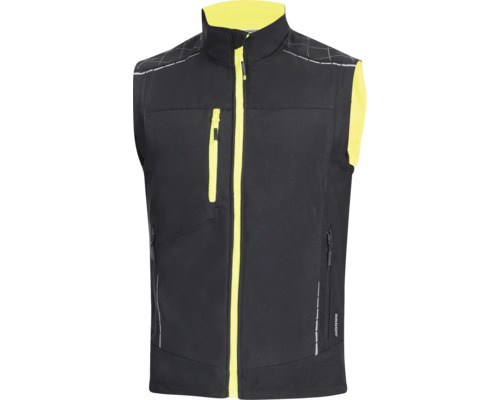 Černá pracovní vesta se zipem a kapsami