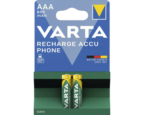 Varta Recharge Accu Phone AAA 800 mAh v balení po dvou kusech