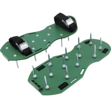 Provzdušňovací boty na trávník s nastavitelnými popruhy a hroty