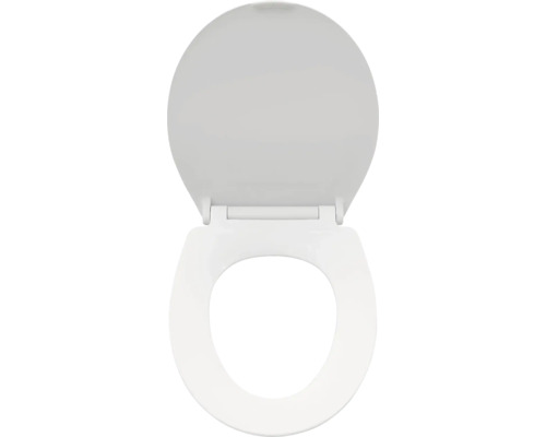 Plastové záchodové prkénko, otevřená poloha