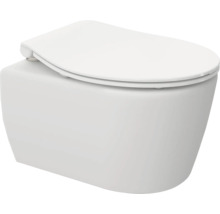 Závěsné WC s hlubokým splachováním z keramiky se záchodovým sedátkem