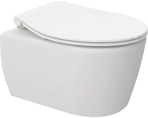 Závěsné WC s hlubokým splachováním z keramiky se záchodovým sedátkem