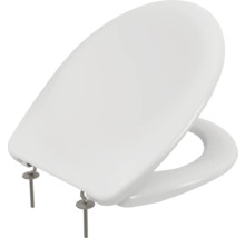 Toaletní sedátko ze sanitární keramiky s upevňovacím materiálem