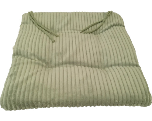 Čtvercový sedák z manšestru s upevňovacími popruhy