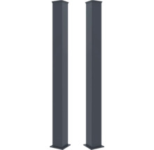 Dva kovové sloupky plotu