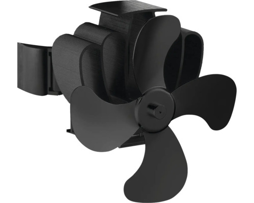 Černý ventilátor kamen s třemi lopatkami