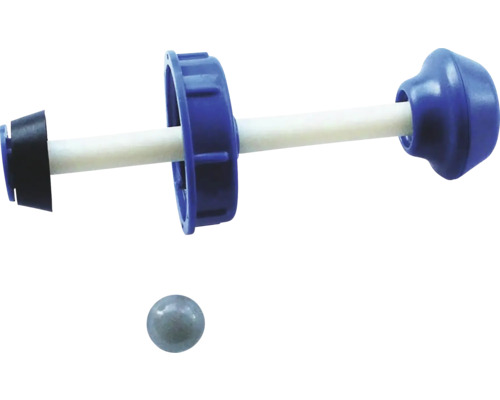 Čisticí nástroj s modrými a černými prvky