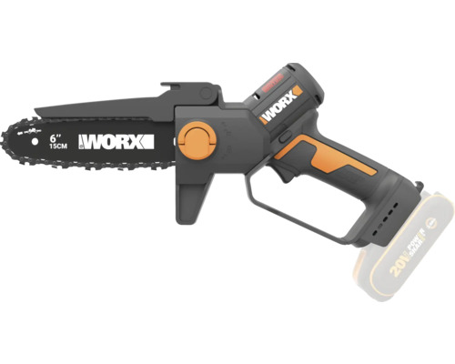 Akumulátorová řetězová pila WORX s délkou lišty 15 cm