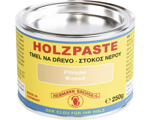 Tmel na dřevo Hermann Sachse a Co přírodní v dóze 250 gramů, Hermann Sachse a Co Logo.