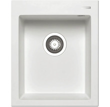 Dřez z kamenného materiálu s odtokovou soupravou