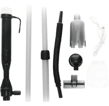 Sada čističe akvária s různými nástavci a příslušenstvím