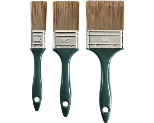 Sada plochých štětců na lazury 3 ks Tři štětce o velikostech 30, 50 a 70 milimetrů
