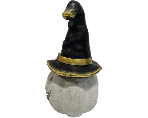 Dekorativní halloweenská figurka dýně s čarodějnickým kloboukem