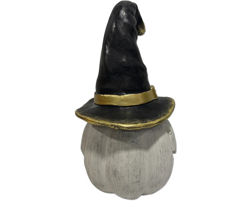 Dekorativní halloweenská figurka: dýně s čarodějnickým kloboukem