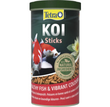 Krmivo pro ryby Tetra Pond Koi Sticks v plechovce s Tetra Logo, přírodními ingrediencemi, bez konzervantů a barviv.