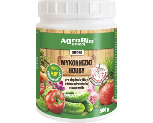 AgroBio Opava Mykorhizní houby v 500gramovém balení pro podporu růstu a zdraví rostlin
