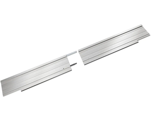 Dvoudílná vodicí lišta z hliníku pro přesné řezy včetně spojovacích prvků