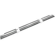 Třídílná vodící lišta z hliníku s pryžovými pásky pro kotoučové pily včetně spojovacích kusů.