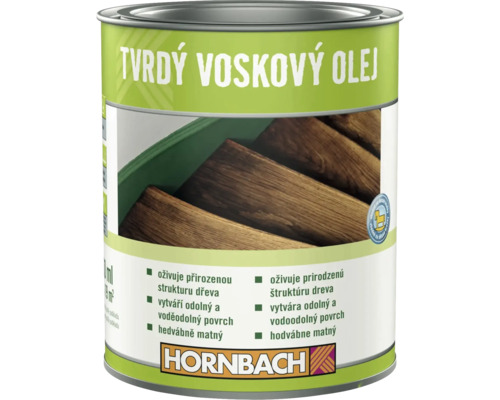 Plechovka s tvrdým voskovým olejem na dřevo od společnosti Hornbach