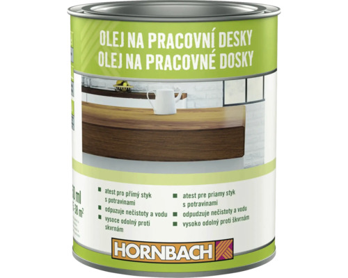 Plechovka oleje na pracovní desky od společnosti Hornbach